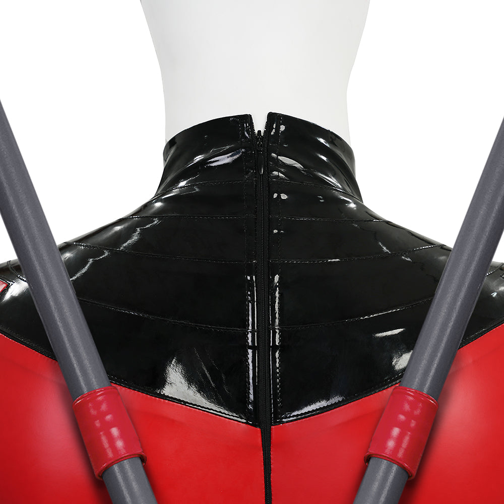 The New 52 Nightwing Dick Grayson Cosplay Costume Red Leather Halloween Outfit ACcosplay