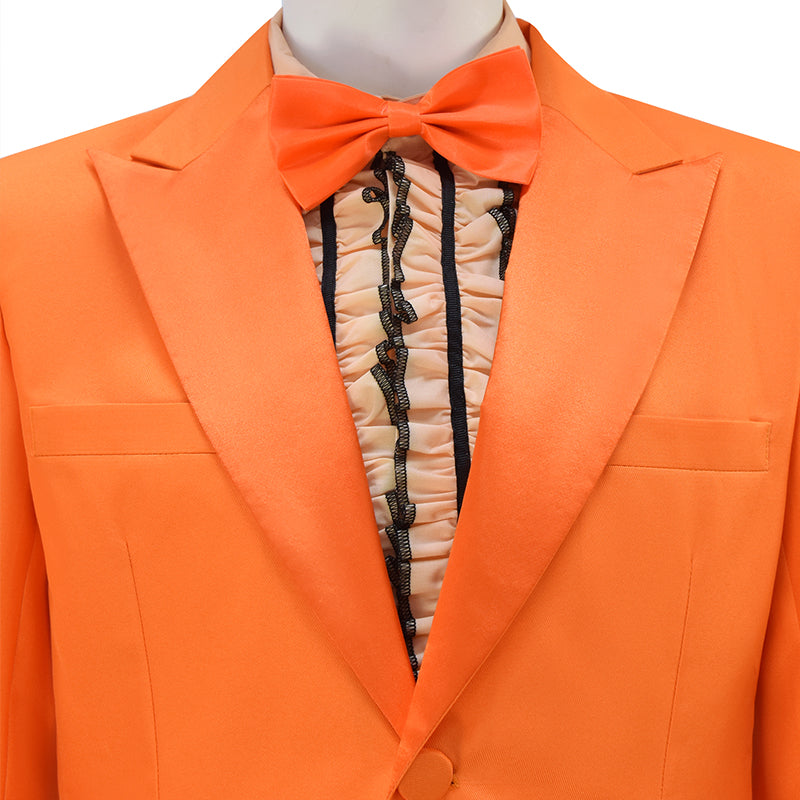 Dumb and Dumber Suit Lloyd Christmas Cosplay Costume Halloween Men Orange Suit