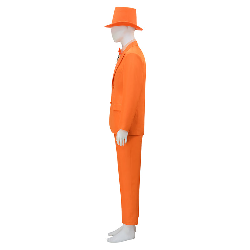 Dumb and Dumber Suit Lloyd Christmas Cosplay Costume Halloween Men Orange Suit