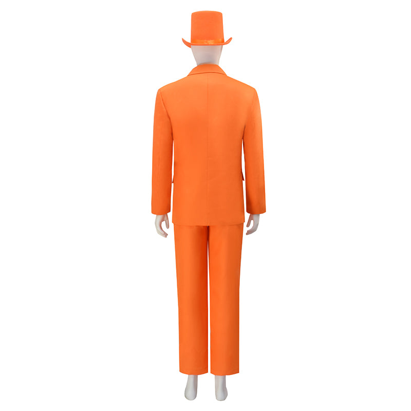 Dumb and Dumber Suit Lloyd Christmas Cosplay Costume Halloween Men Orange Suit