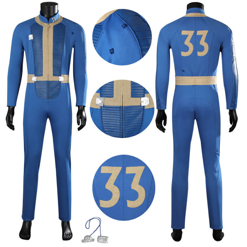 Vault 33 Jumpsuit Fallout Vault Suit Cosplay Vault Dweller Costume vault-33-jumpsuit-fallout-vault-suit-cosplay-vault-dweller-costume