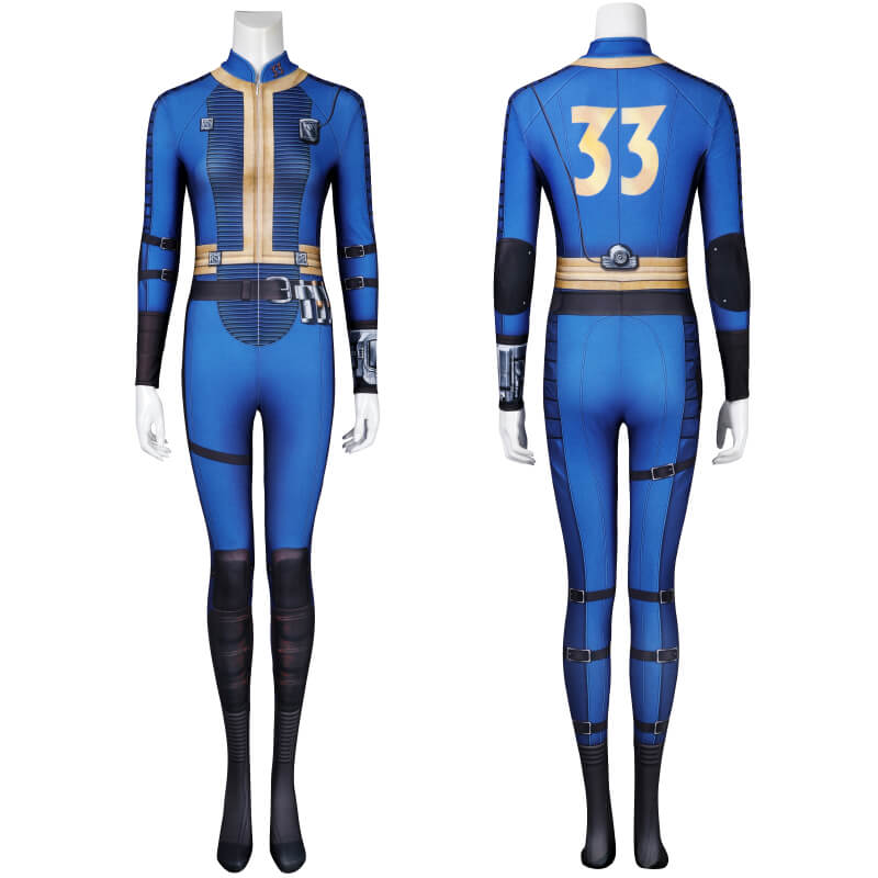 Fallout Onesie Fallout Lucy Cosplay Jumpsuit 33 Vault Suit Female ACcosplay