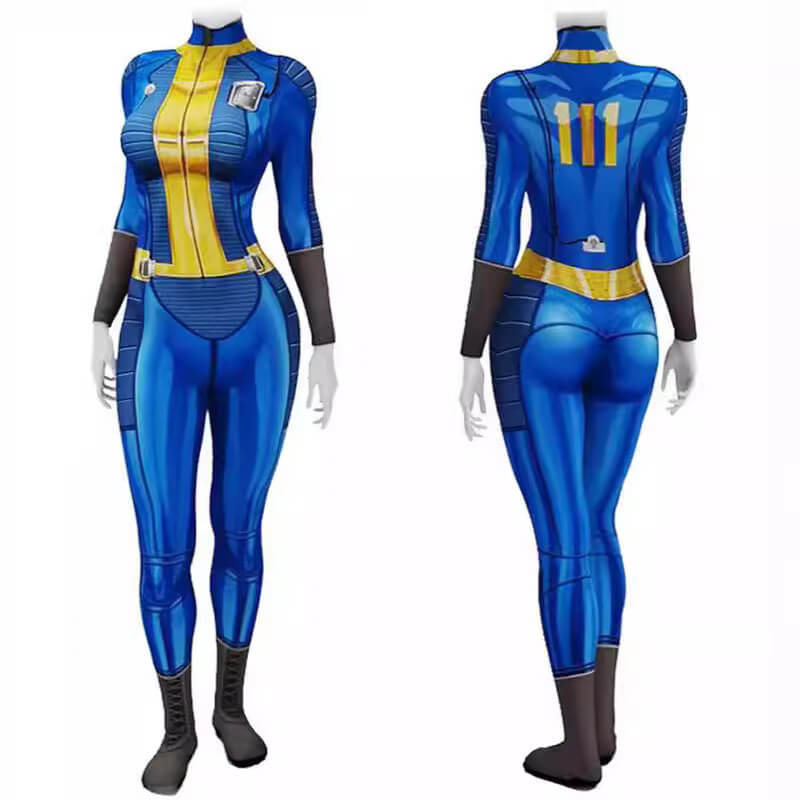 Fallout TV Vault 111 Dweller Blue Jumpsuit 76 Dweller Blue Jumpsuit Halloween Suit ACcosplay