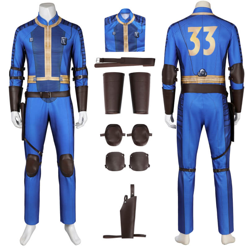 Fallout Vault Suit Male 33 Fallout Vault Costumes Vault Dweller Jumpsuit for Halloween ACcosplay