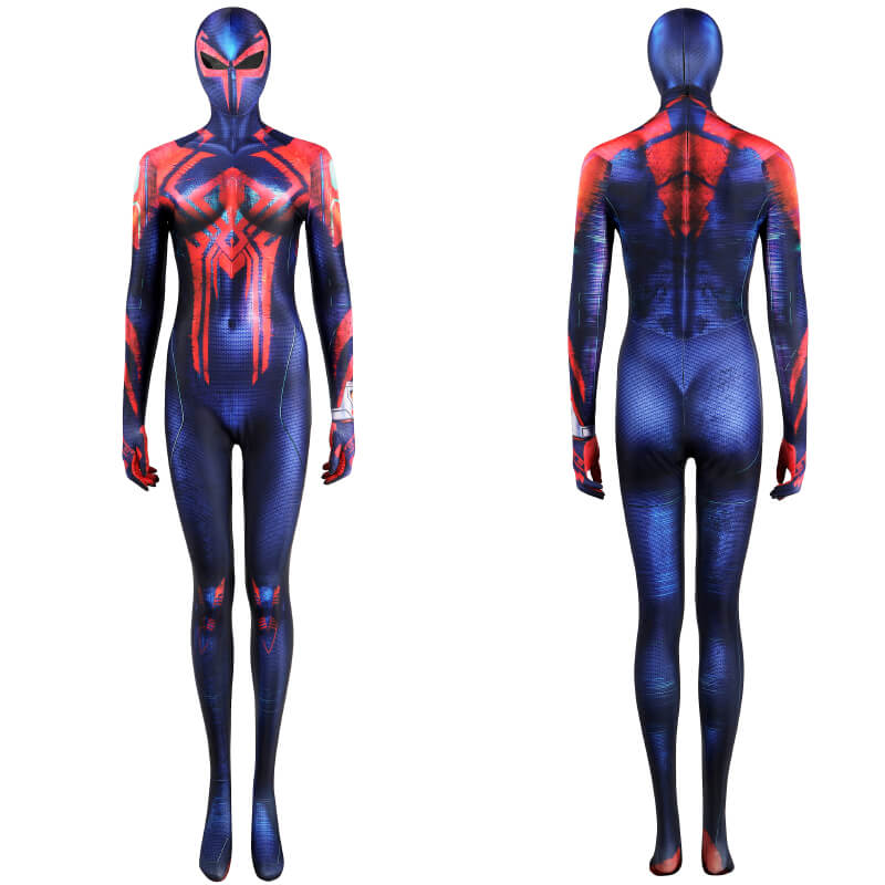 Female Spiderman 2099 Costume Miguel O'Hara Cosplay Bodysuit Spiderman Across the Spider-Verse Jumpsuit