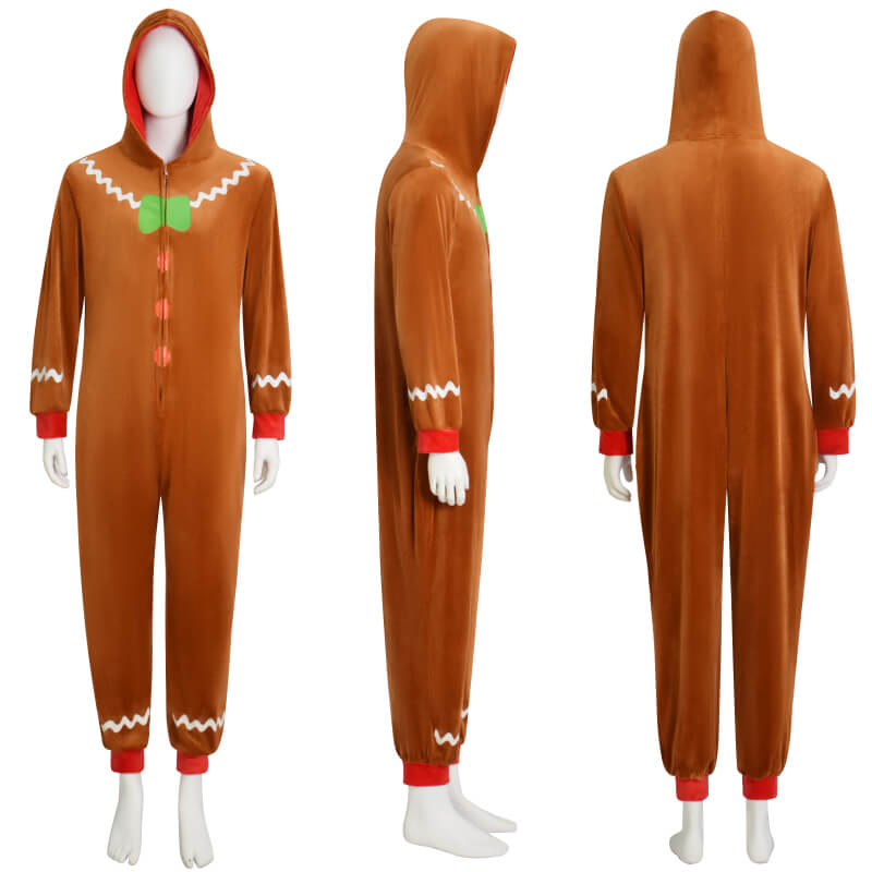 Gingerbread Heated Robe Gingerbread Costume Suit Adult Christmas Gingerbread Man Outfit Ginger ...