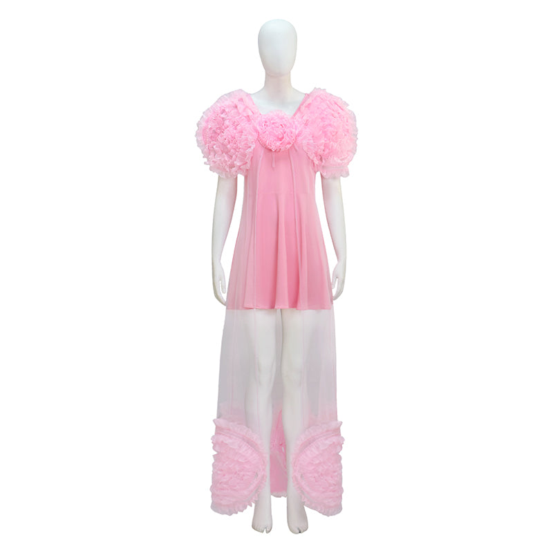 Glinda Wicked Witch Pink Suit Halloween Cosplay Costume Outfit ACcosplay