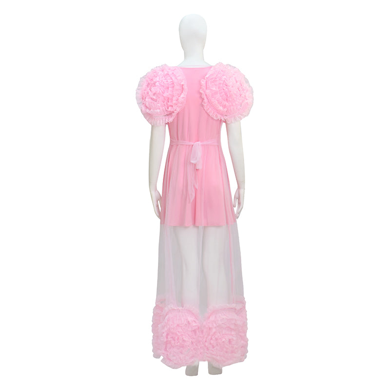 Glinda Wicked Witch Pink Suit Halloween Cosplay Costume Outfit ACcosplay