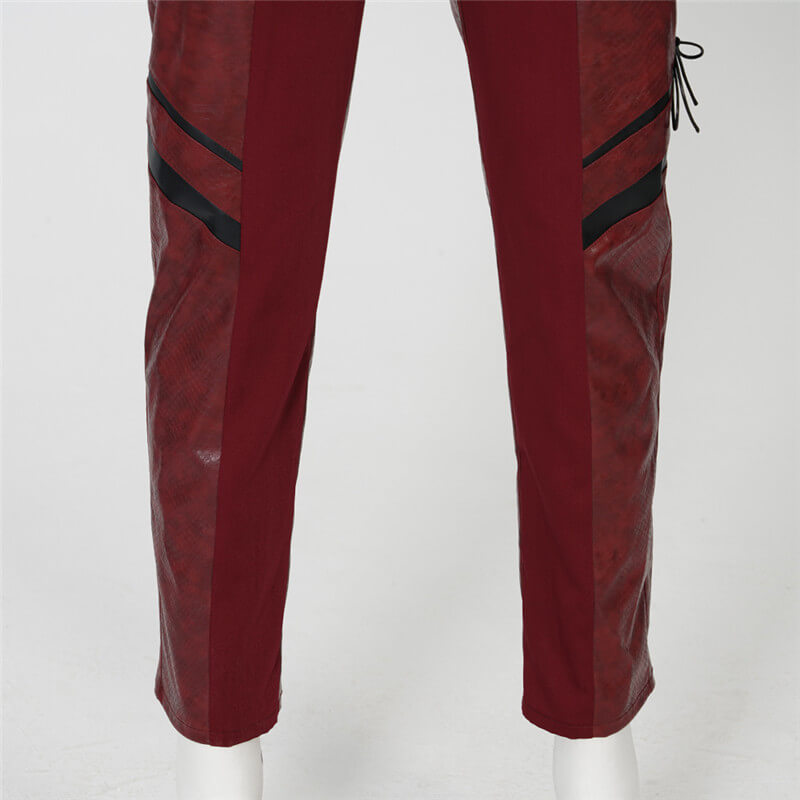 Guardians Of The Galaxy Vol. 3 Kraglin Cosplay Costumes Red Leather Suit Halloween Carnival Suit