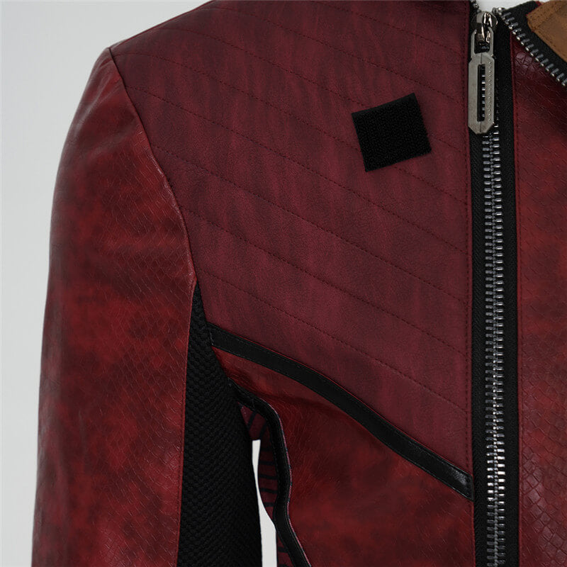 Guardians Of The Galaxy Vol. 3 Kraglin Cosplay Costumes Red Leather Suit Halloween Carnival Suit