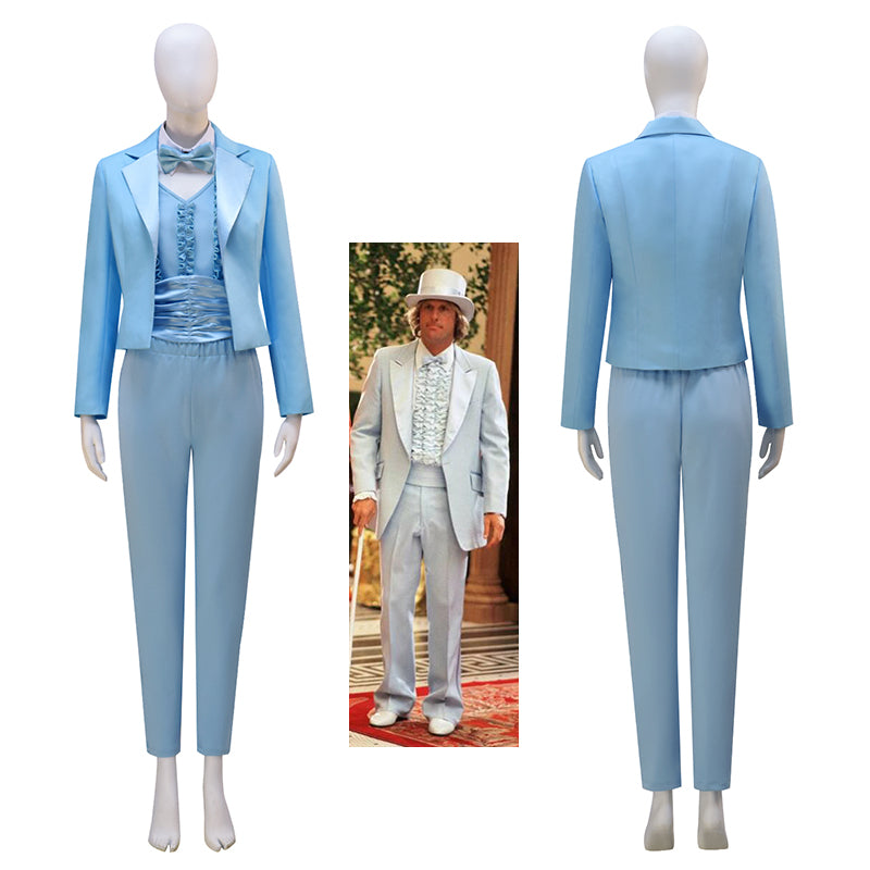 Dumb and Dumber Cosplay Costume Harry Dunne Blue Suit Halloween Outfit For Women