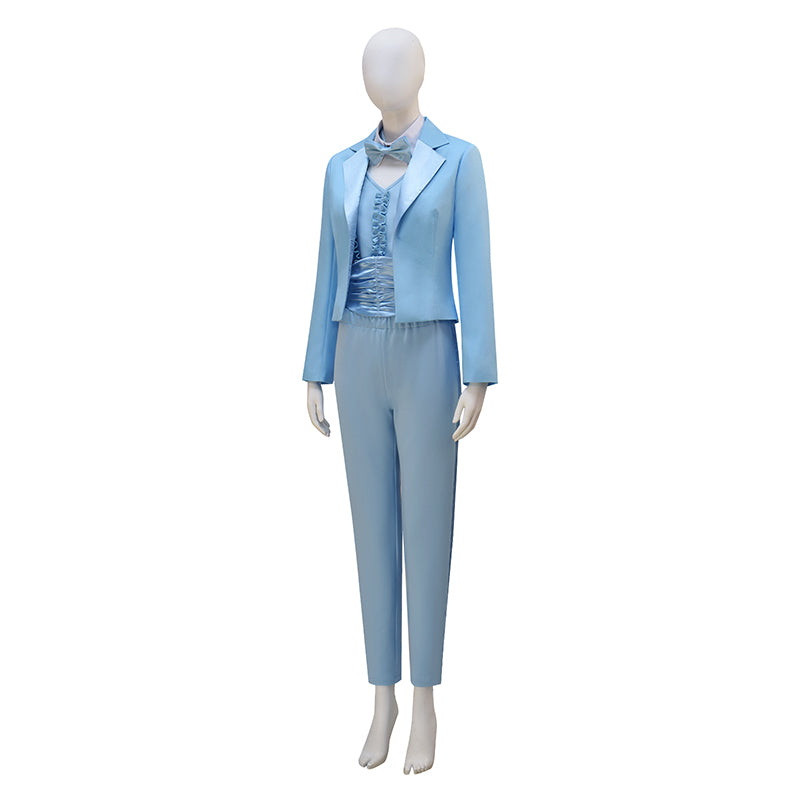 Dumb and Dumber Cosplay Costume Harry Dunne Blue Suit Halloween Outfit For Women