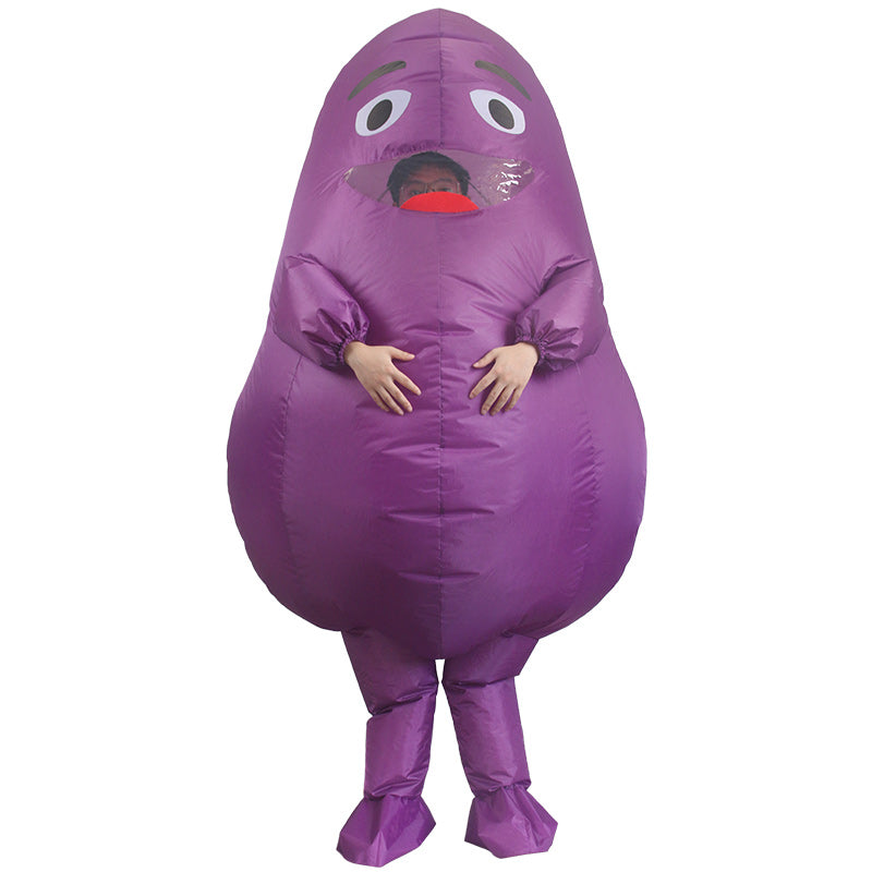 Inflatable Grimace Costume 2023 Grimace Purple Inflatable Costume Halloween Birthday Outfit