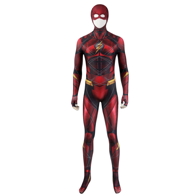 Justice League Barry Allen The Flash Bodysuit with Mask Barry Allen Flash Costume