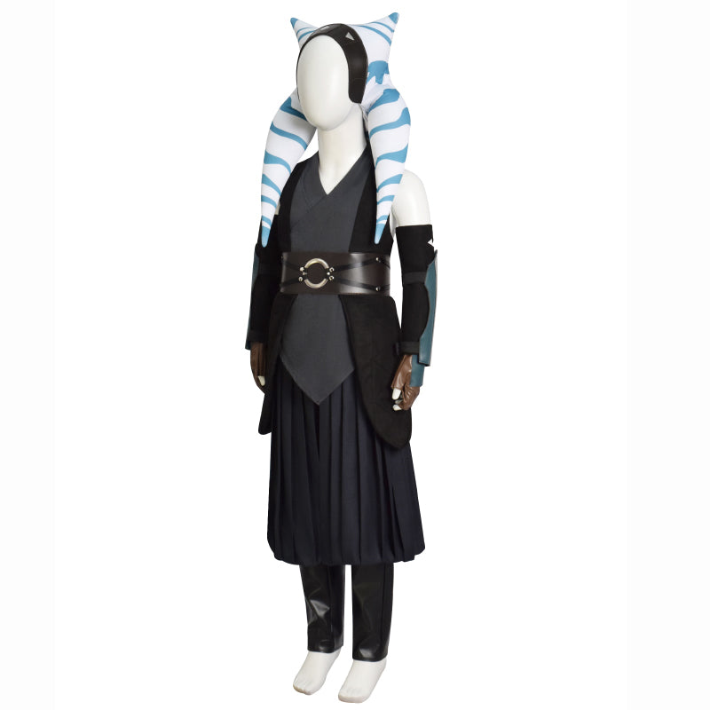 Kids Ahsoka Costume Girls Ahsoka Headpiece Star Wars Ahsoka Tan Cosplay Costume