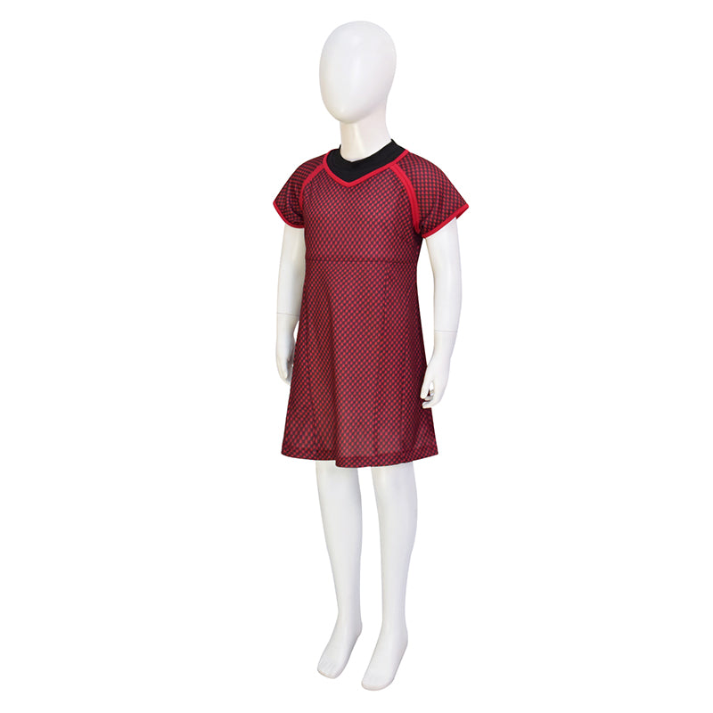 Carol Marcus Red Dress Kids Star Trek Into Darkness Cosplay Costume Halloween Suit