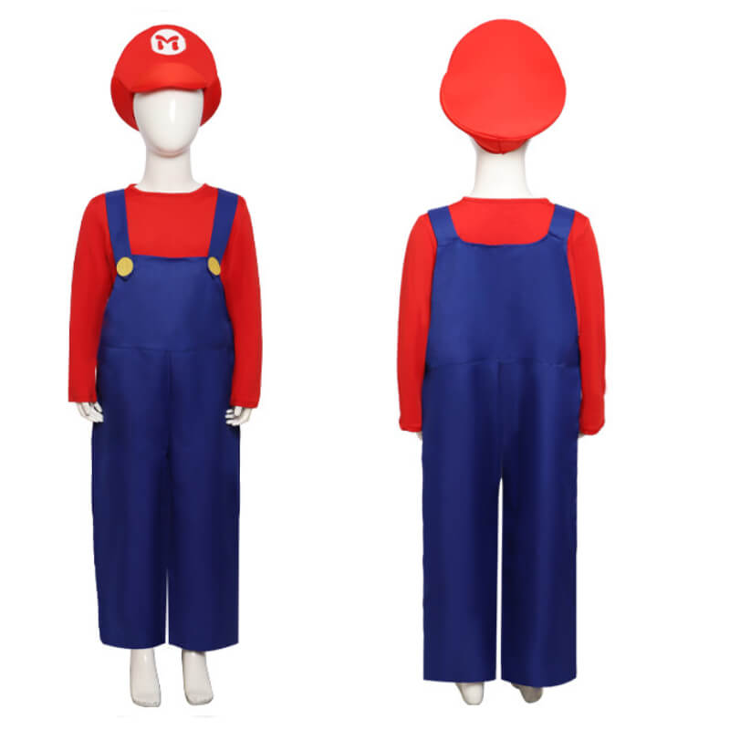 Kids Mario Costumes 2023 Movie The Super Mario Bros. Mario Cosplay Suit Halloween Carnival Suit