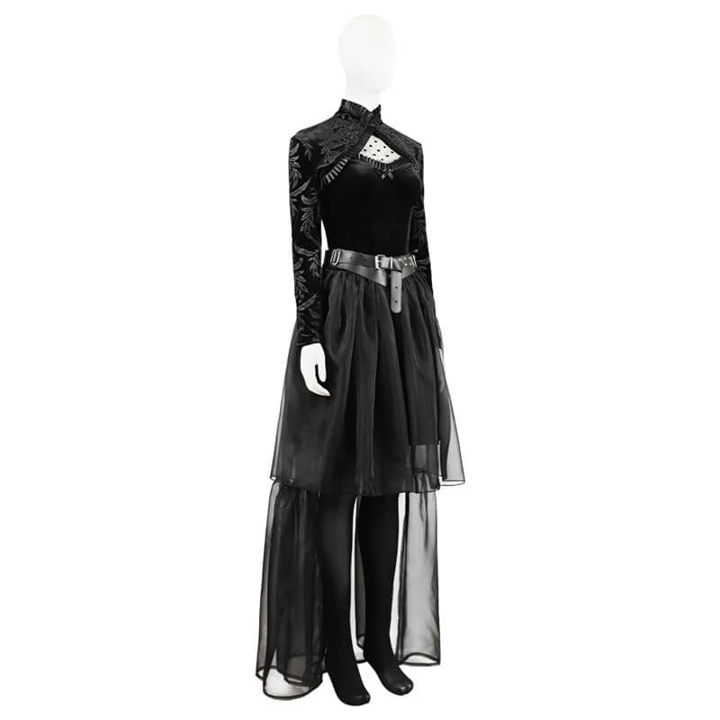 Lisa Frankenstein Cosplay Dress 2024 Misty Black Dress Halloween Costume