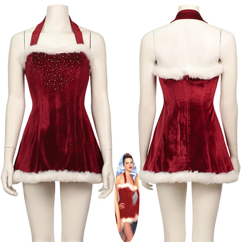 2023 Love Actually Christmas Costume Dress with Cape Adults ACcosplay