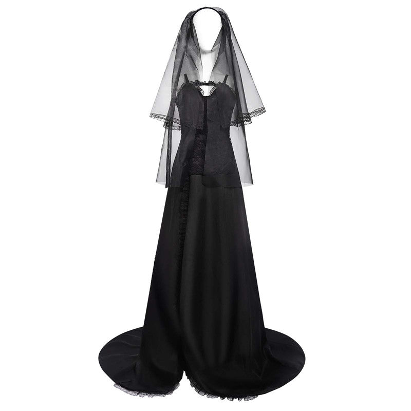 Lydia Deetz Black Dress Beetlejuice Lydia Cosplay Costume Halloween Party Suit, L Lydia Deetz Black Dress Beetlejuice Lydia Cosplay Costume Halloween Party Suit, L