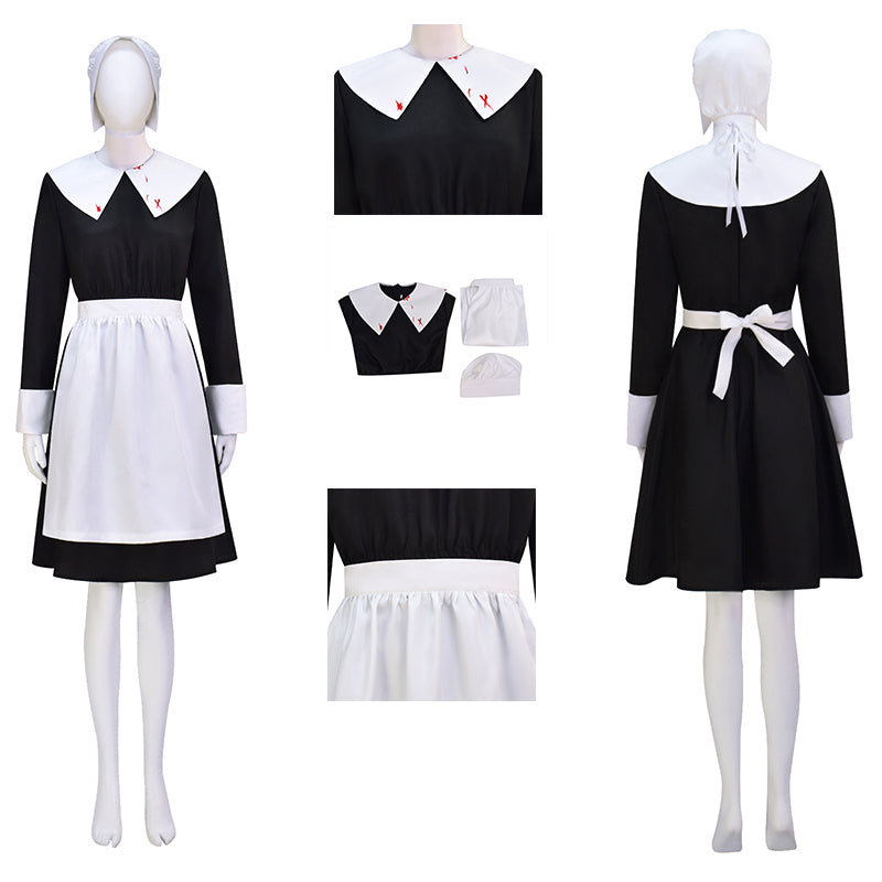 Wednesday Maxin Farm Maid Cosplay Costume Full Set Halloween Party Suit