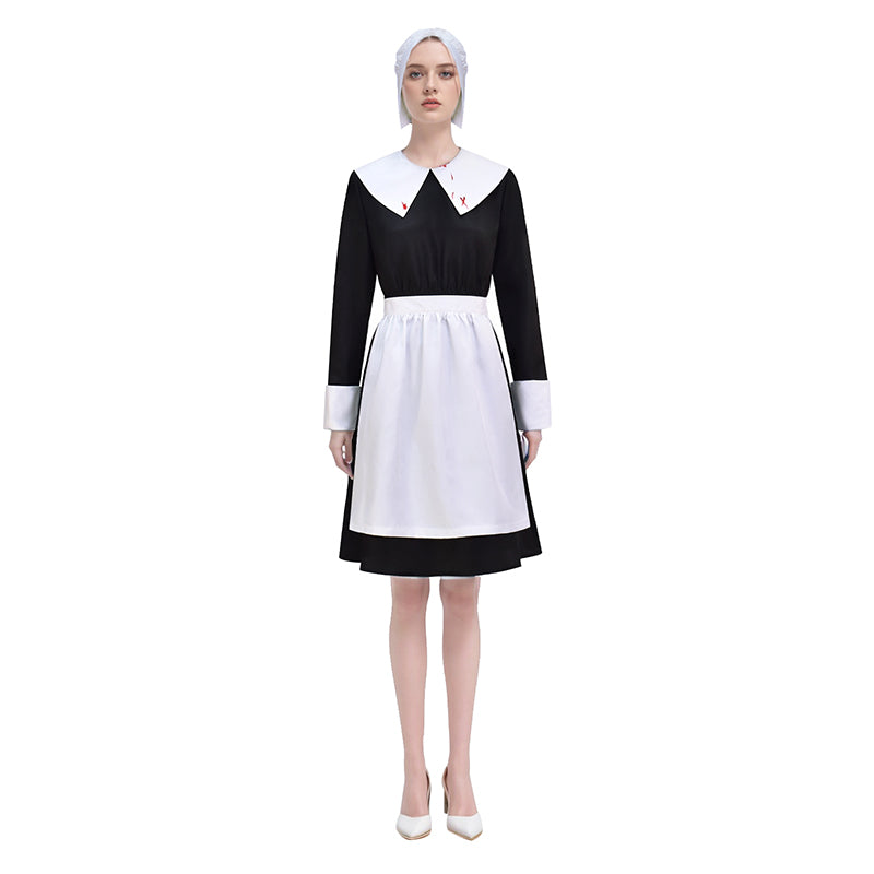 Wednesday Maxin Farm Maid Cosplay Costume Full Set Halloween Party Suit