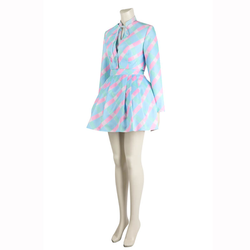 2023 Movie Margot Robbie Blue Dress Outfit Cosplay Suit Halloween Costume ACcosplay