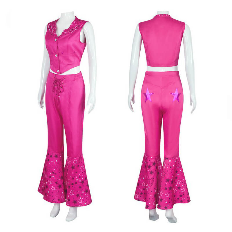 Girls Barbie Cowgirl Costume 2023 Barbie Movie Pink Outfit for Kids ACcosplay