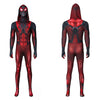 Spider-Man Miles Morales New Crimson Cowl Suit Cosplay Costume Jumpsuit