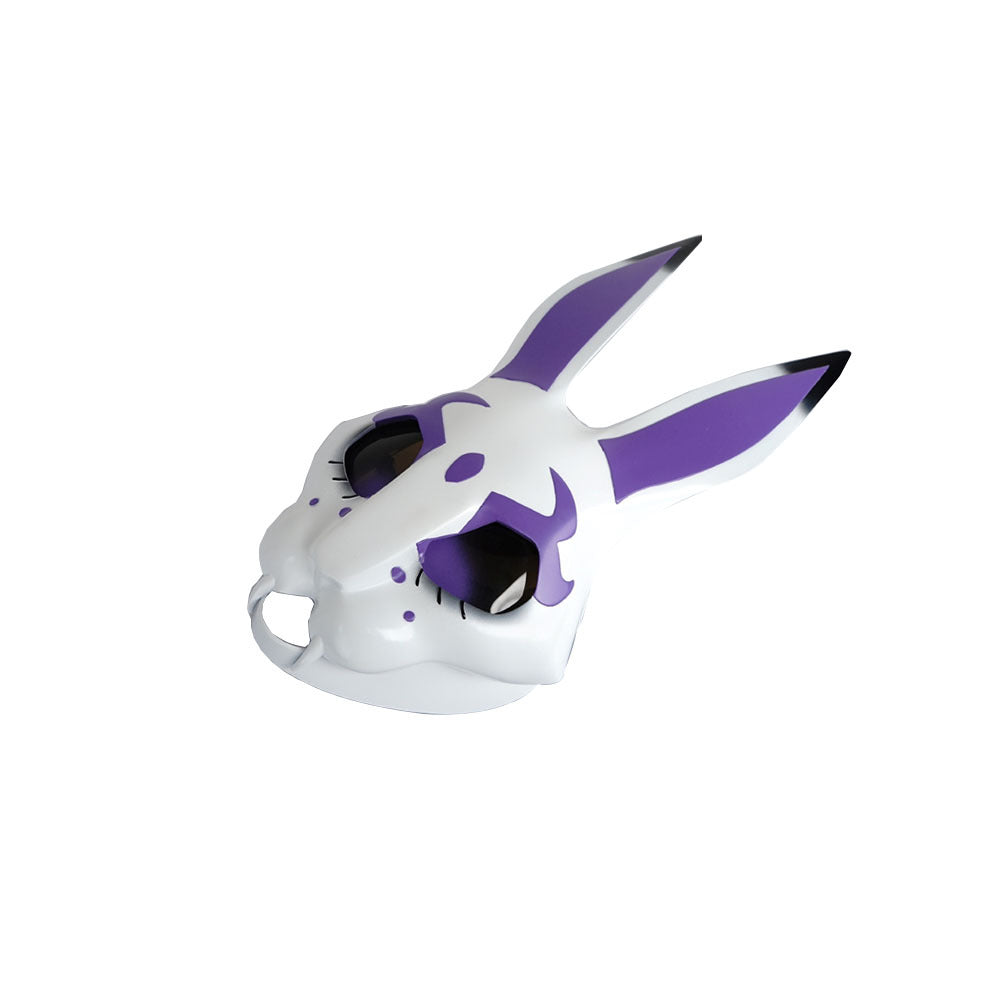 Neon White Neon Violet Mask Rabbit Cosplay Mask Prop ACcosplay