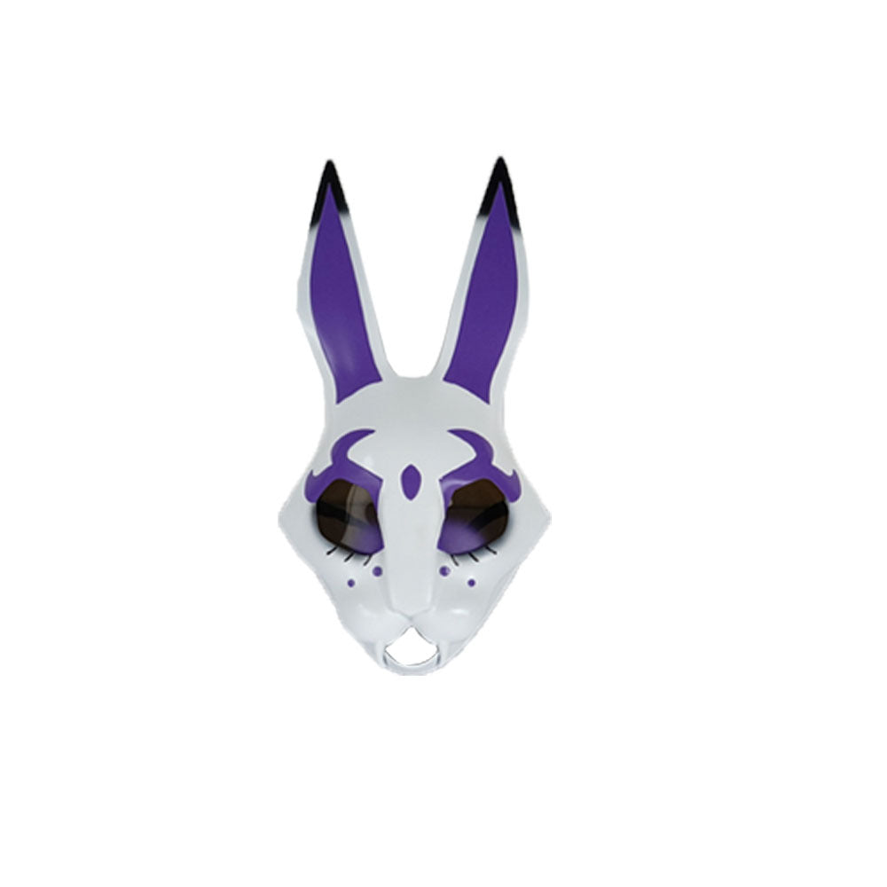 Neon White Neon Violet Mask Rabbit Cosplay Mask Prop ACcosplay