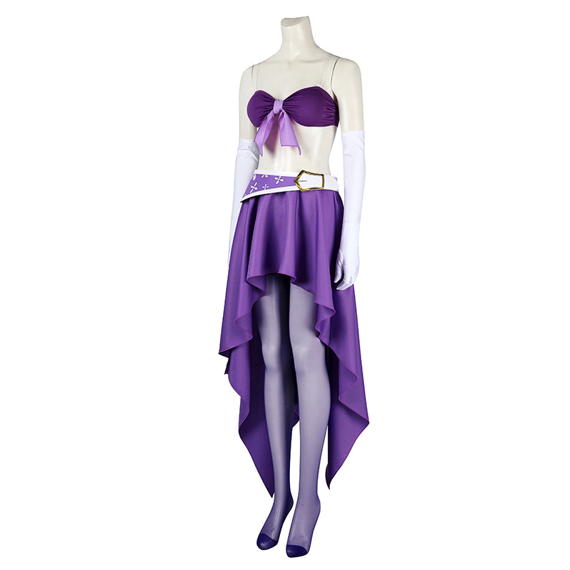 Nico Robin Cosplay Costume One Piece 15th Anniversary Suit Miss Allsunday Purple Bikini