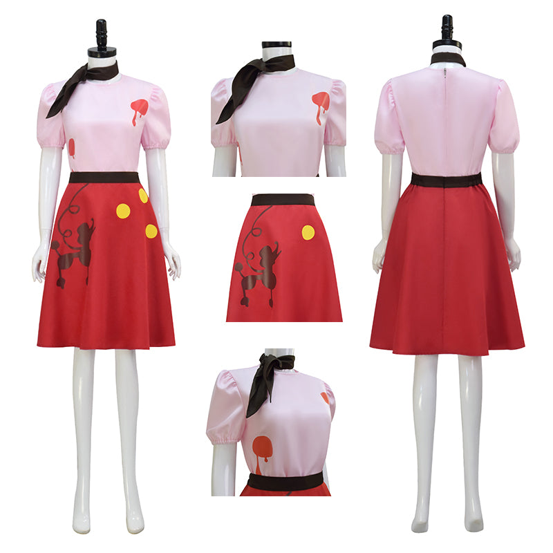 Niffty Pink Dress Hazbin Hotel Niffty Cosplay Costume Halloween Carnival Suit