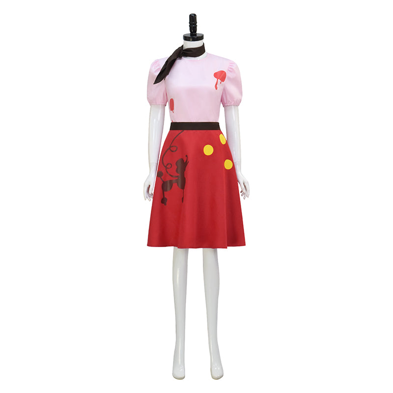 Niffty Pink Dress Hazbin Hotel Niffty Cosplay Costume Halloween Carnival Suit