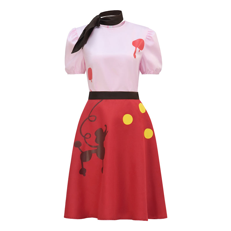 Niffty Pink Dress Hazbin Hotel Niffty Cosplay Costume Halloween Carnival Suit