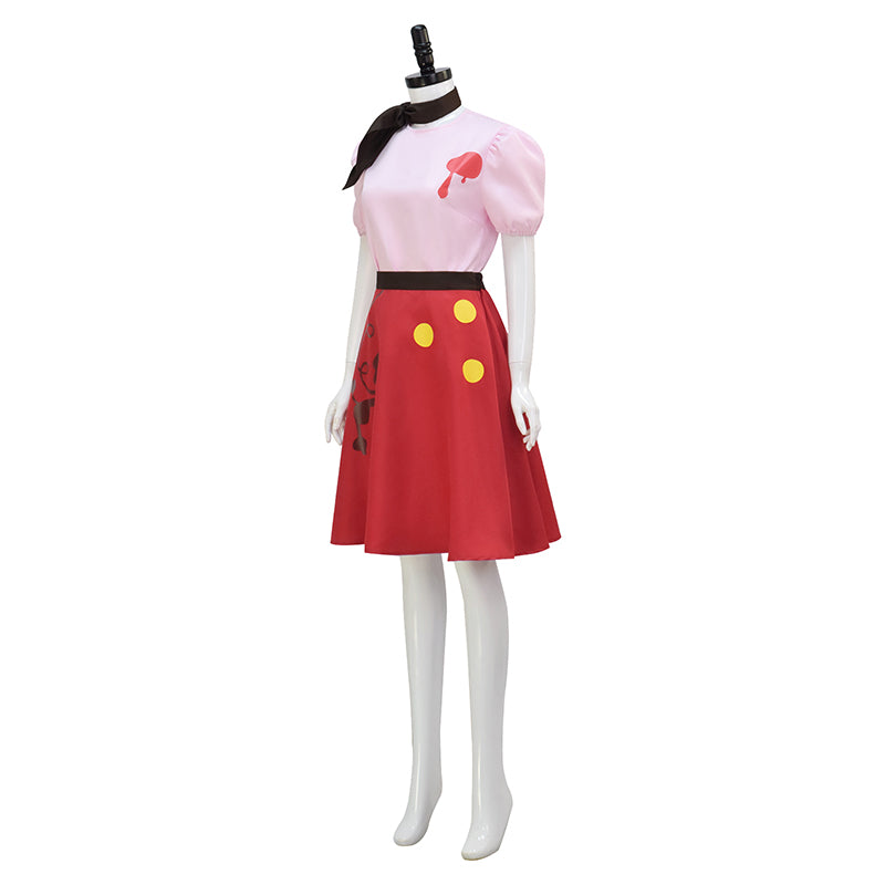 Niffty Pink Dress Hazbin Hotel Niffty Cosplay Costume Halloween Carnival Suit