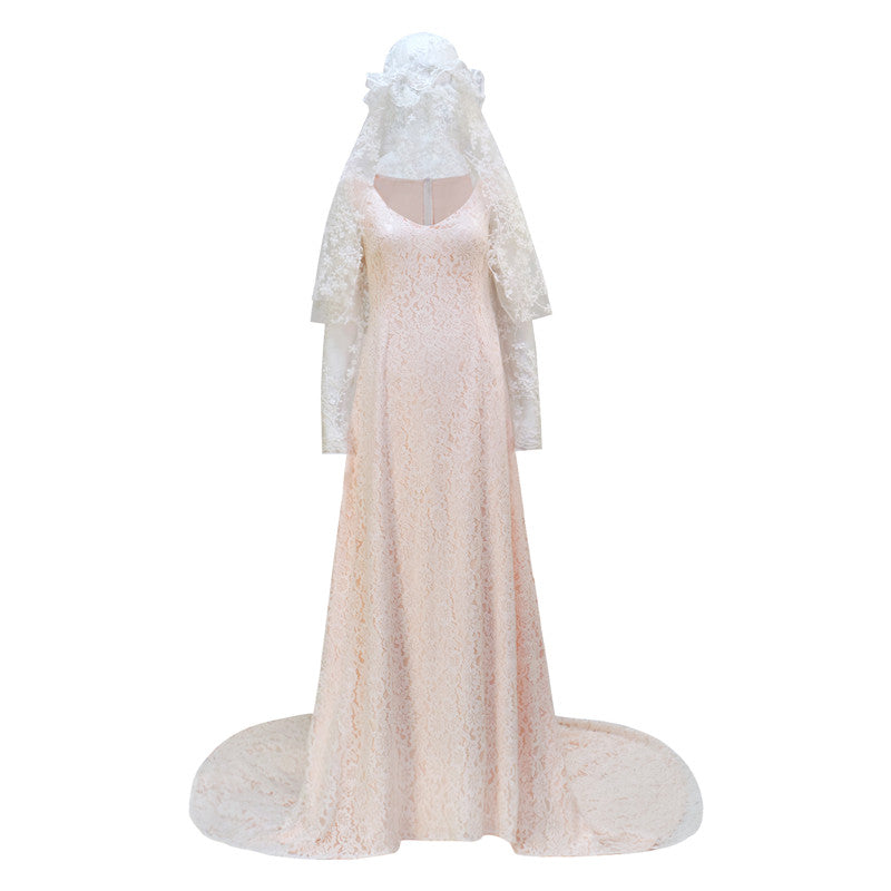amidala white dress Satisfy Your Star Wars Addiction By Drooling Over Queen Amidala's Costumes linen fabrics Padme Cosplay Amidala Fantasia Clothing