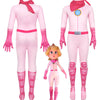 Kids Princess Peach Jumpsuit 2023 Movie The Super Mario Bros. Peach Cosplay Costume ACcosplay