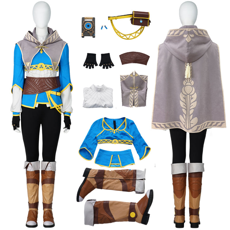 Princess Zelda Cosplay The Legend of Zelda Breath of the Wild Costume Halloween Outfit