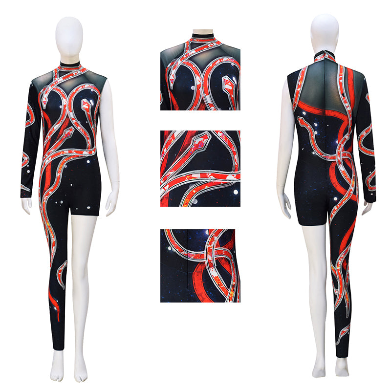 DIY Reputation Eras Tour Adults Black Red Snake Cosplay Costume ACcosplay