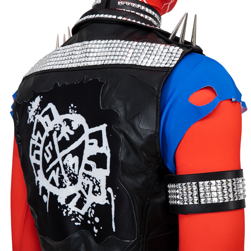 Spider-Punk Suit Spiderman Across The Spider Verse Bodysuit Halloween Costume 2023 ACcosplay