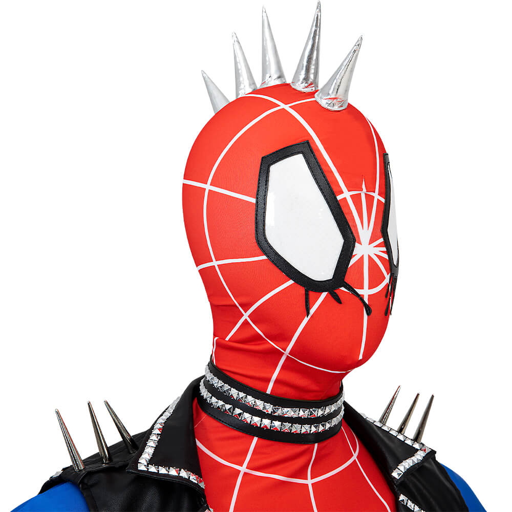 Spider-Punk Suit Spiderman Across The Spider Verse Bodysuit Halloween Costume 2023 ACcosplay
