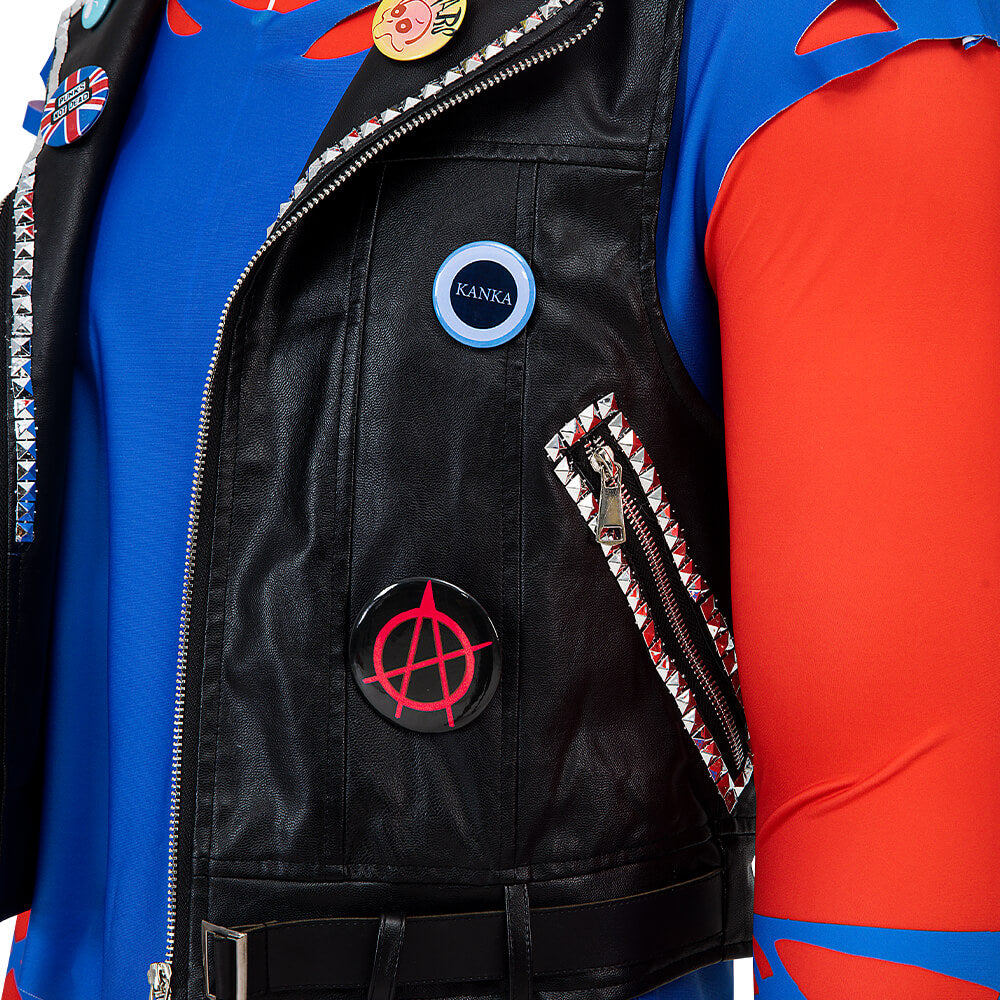 Spider-Punk Suit Spiderman Across The Spider Verse Bodysuit Halloween Costume 2023 ACcosplay