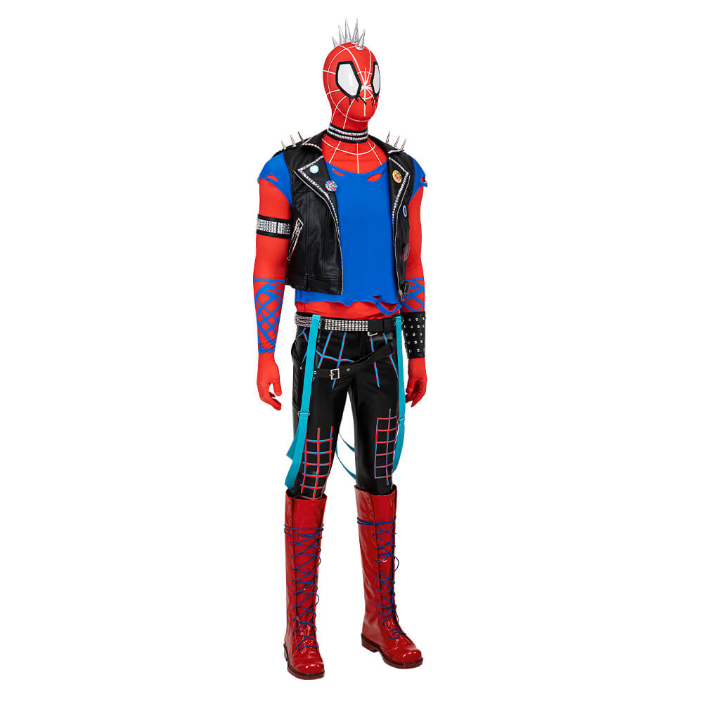 Spider-Punk Suit Spiderman Across The Spider Verse Bodysuit Halloween Costume 2023 ACcosplay