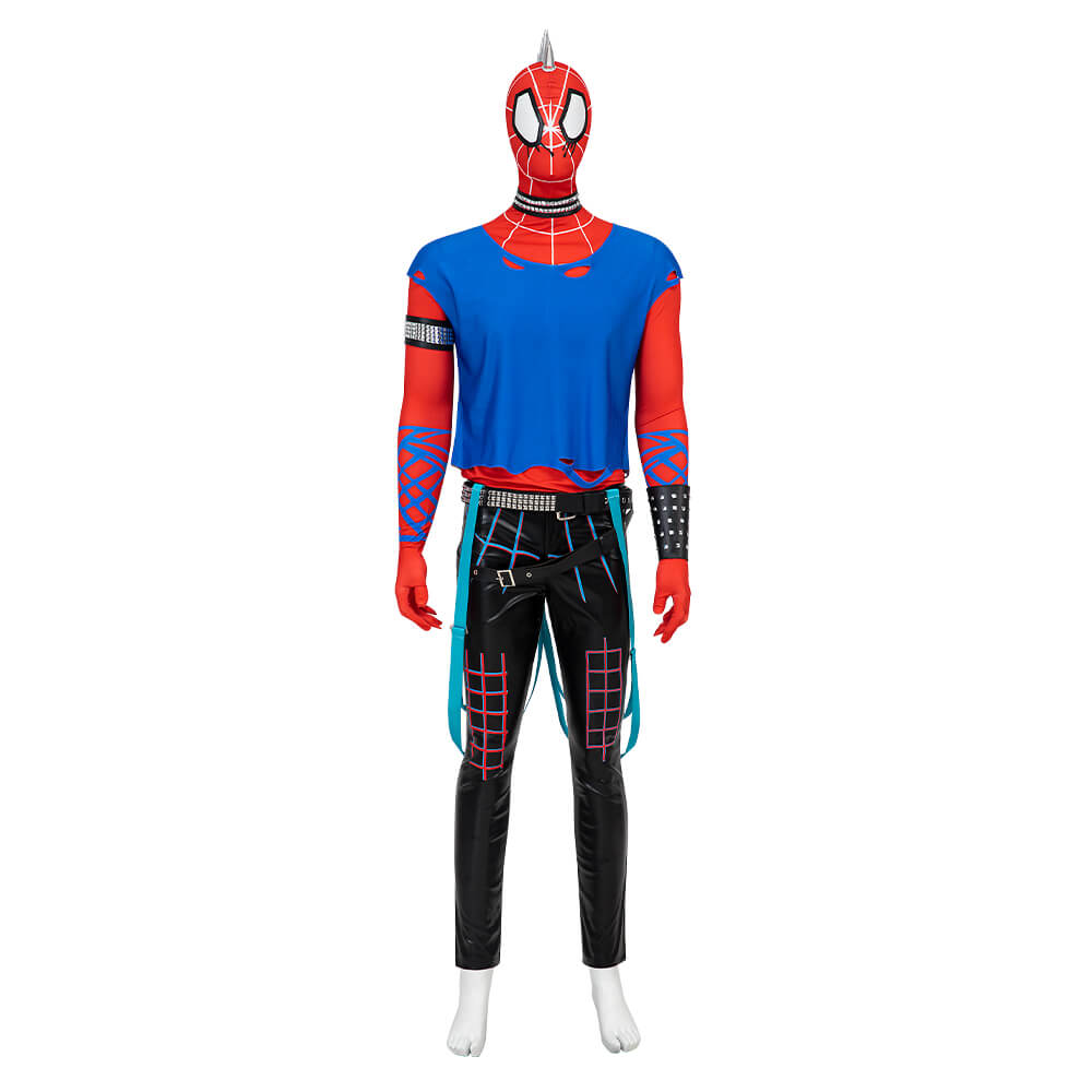 Spider-Punk Suit Spiderman Across The Spider Verse Bodysuit Halloween Costume 2023 ACcosplay