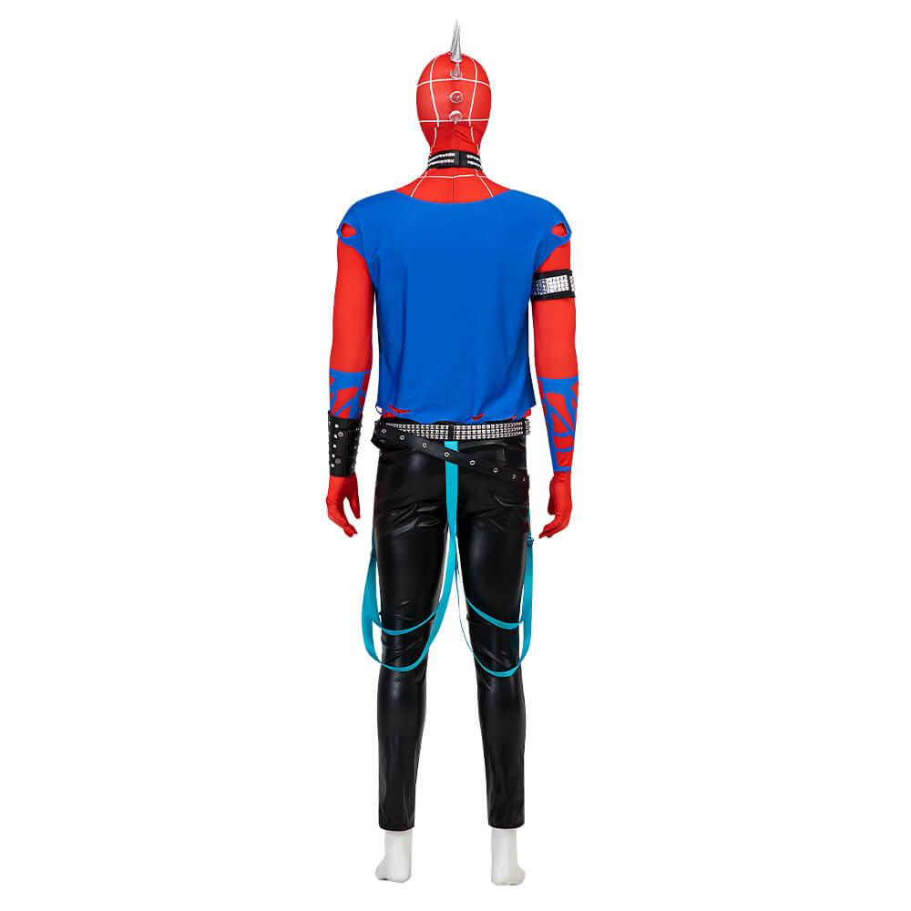 Spider-Punk Suit Spiderman Across The Spider Verse Bodysuit Halloween Costume 2023 ACcosplay