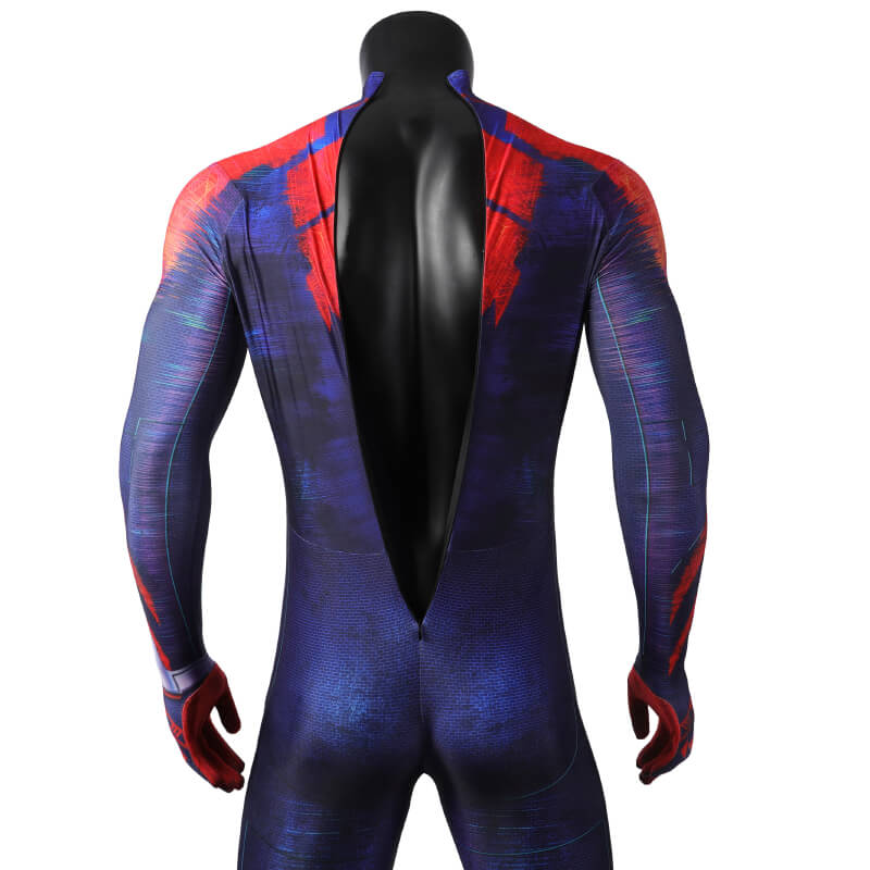 Adults Spiderman 2099 Miguel O'Hara Cosplay Bodysuit Spiderman Across the Spider-Verse Cosplay Costume