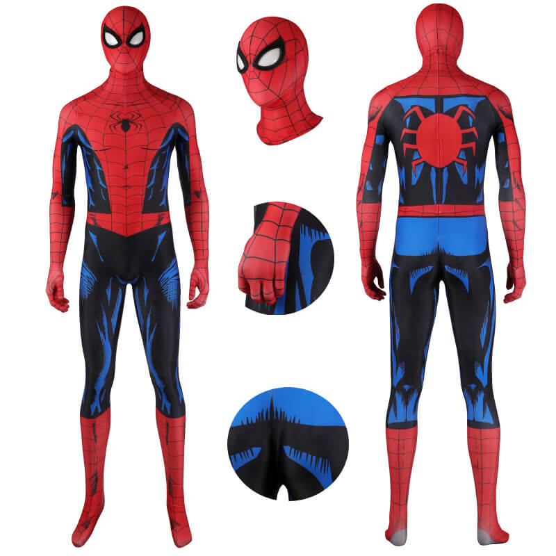 Spiderman PS5 Vintage Comic Book Suit Spiderman Classic Bodysuit Cosplay Costume