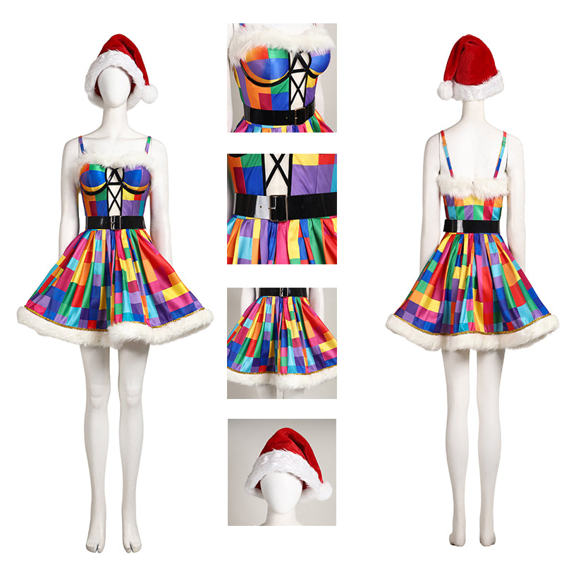 Starry Christmas Suit Who Christmas Theme Costumes Who Colorful Christmas Outfit ACcosplay