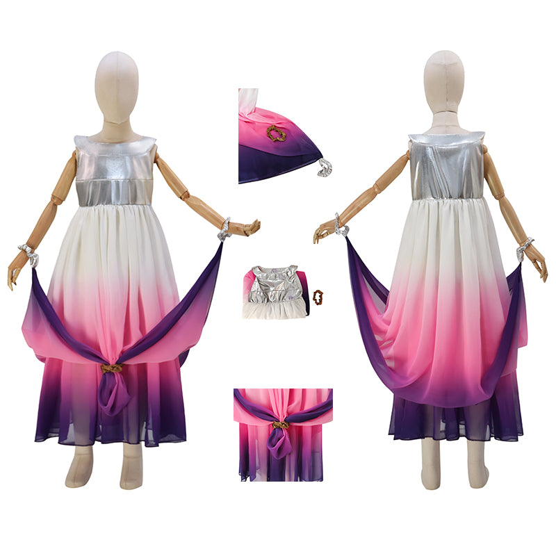 Star Wars Padmé Amidala Kids Cosplay Costume Outfits Cosplay Pink Purple Outfit ACcosplay